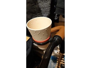 supporto di tazza emaljunga passeggino caffè titolare il 3d print model - Mito3D