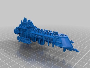 20 imparatorluk savaş gemisi araç battleship scifi uzay 3d print model - Mito3D