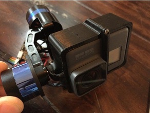 gopro hero 5 mount tarot t-2d gimbal camera black 3d print model - Mito3D