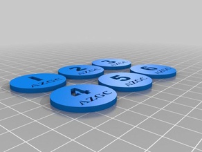 a-z gaming club wargame objective markers toys & games marker miniwargaming wargaming 3d print model - Mito3D