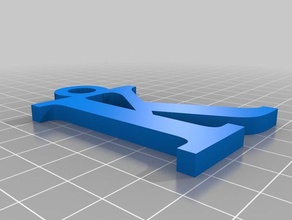 big-size-Buchstabe k Schlüsselanhänger 3d print model - Mito3D