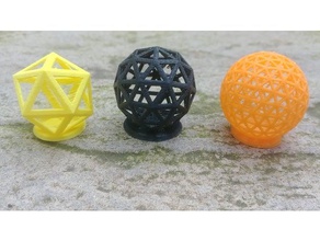 geodätische Sphäre Basis Mathe-Kunst geometrische sphere 3d print model - Mito3D