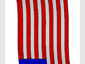 bandeira americana onda A impressão 3d 3d print model - Mito3D