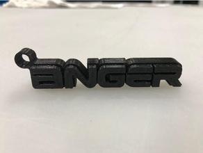 ford 'anger' ranger key chain keychains 3d print model - Mito3D