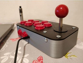 joystick arcade 10 botões 210x120 jogos de vídeo 3d print model - Mito3D