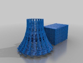 de refroidissement la tour block & symphonie no 5 bâtiments et structures 3d print model - Mito3D