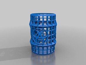 Papier bin Container Fass desktop paperbin 3d print model - Mito3D