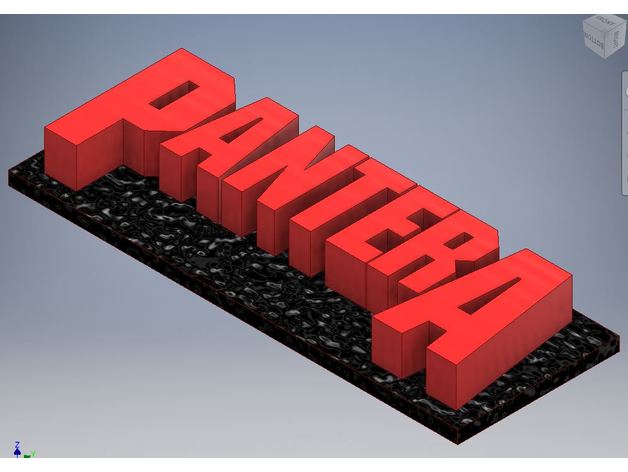 pantera logotipo La impresión en 3d dallas el heavy metal pesado metalgods de texas 3D print model - Mito3D