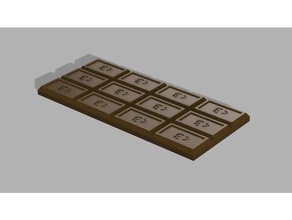barra di cioccolato food & drink candy spuntini dolci 3d print model - Mito3D