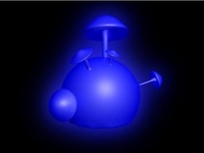 seta de esfera impresión brillo oscuro uv filamento decoración hongo las setas 3d print model - Mito3D