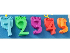 class period sign signs & logos classroom 3d print model - Mito3D