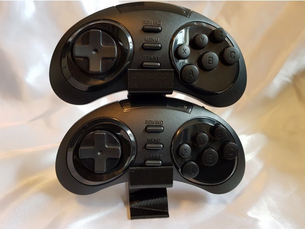 sega mega drive genisis flashback wireless controller-Halter video-Spiele atgames controller Halter stand genesis 3D print model - Mito3D