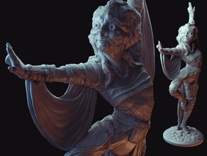 niorsuha çırak heykeller uzaylı bendansie blender vücut karakter yaratık dansçı yüz kadın şekil kız insanımsı dövüş sanatları reçine bilim kurgu scifi heykeltraşlık heykel sla gülümseme alanı zbrush 3d print model - Mito3D
