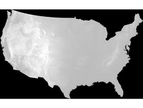 united states Höhe anzeigen Modelle 3d-Karte 3d-Karten 3d-topo elevation Geographie heightmap Karte topographische topografische Topographie Vereinigten Staaten usa 3d print model - Mito3D