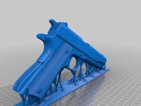 1911 edited supports modified grip props 3d print model - Mito3D