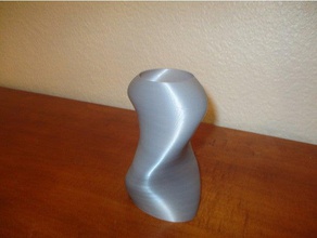 kavisli vazo sanat 3d print model - Mito3D