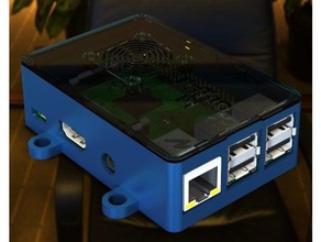 raspberry pi 3 3b snap fit enclosure - vesa mount hobby 3d print model - Mito3D
