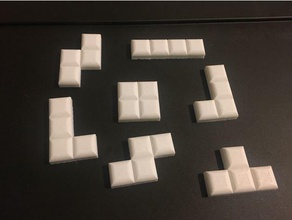 tetris full set fridge magnets video games magnet puzzle 3d print model - Mito3D