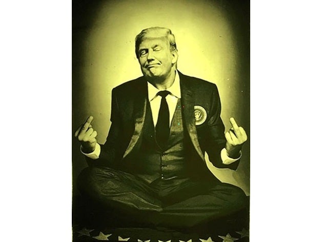 Herr donald j trump 45 Präsident der Vereinigten Staaten von Amerika litho Kunst Republikaner 3D print model - Mito3D