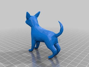 chihuahua coisa-como de baixa contagem polígonos animais cão 3d print model - Mito3D