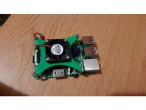 raspberry pi 3 model b 30 mm fan mount electronics 30mm 3d print model - Mito3D