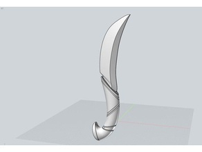pugnale coltello elfico cosplay poignard le couteau arma de la dague costume fantaisie lama 3d print model - Mito3D
