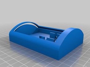 curvo lithophane caso de 9v bateria do compartimento decoração stand 3d print model - Mito3D