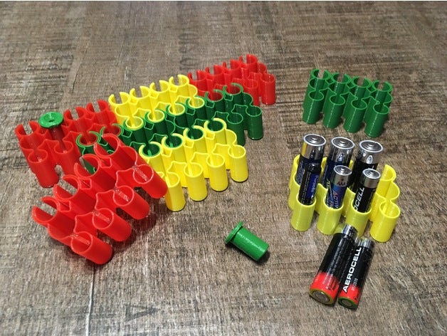 boîte de batterie porte-outils & boîtes pile aaa aa support imprimez en toute simplicité extensible organisateur puzzle utile 3D print model - Mito3D