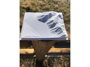 los trabajos de pico nevada a las montañas 3d print model - Mito3D