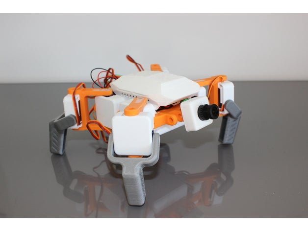 dört mod smars Robotik 18650 arduino bluetooth hc06 digispark drone gerçek sıcak modüler quadpod dörtayaklı remix robot vidasız sg90 ugv 3D print model - Mito3D