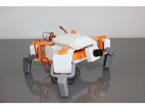 smars quad mod robotics 18650 arduino bluetooth hc06 digispark drone fpv i2c modular quadpod quadruped remix robot screwless sg90 ugv 3d print model - Mito3D