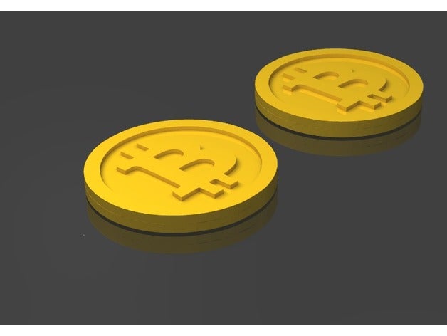 bitcoin euro einkaufswagenchip monedas & insignias 1 eur de la moneda einkaufschip einkaufswagen einkaufswagenm nze einkeufswagenm el eurom las carrito compra compras token carro 3D print model - Mito3D