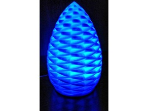 doubletwistlamp4 decoración lámpara de led noche mesa 3d print model - Mito3D