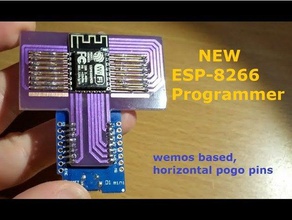esp8266 horizontal pogo pin programmer electronics pcb 3d print model - Mito3D