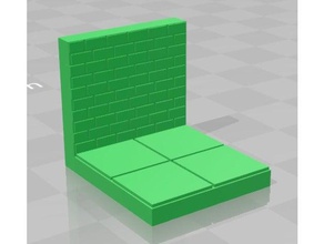 rpg dungeon tile 2x2 wall ep tiles buildings & structures 3d print model - Mito3D