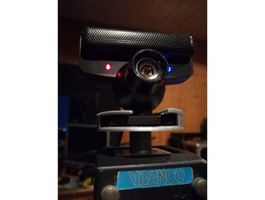 ps eye tripod shoe camera mount playstation pseye psmove psmovefreepiebridge tracking virtual reality 3d print model - Mito3D