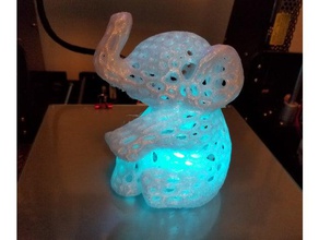 waffle elephant tealight sculptures 3d print model - Mito3D