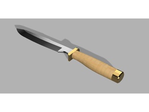 coltello da caccia oggetti di scena lama 3d print model - Mito3D