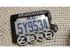 zero motorcycles rideelectric license plate frame automotive 3d print model - Mito3D