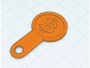 bitcoin caddie jeton porte-clés pièces carro panier compra trousseau de clés llavero le shopping 3d print model - Mito3D