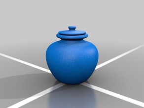pote de tampa do frasco decoração o blender cerâmica recipiente jar 3d print model - Mito3D