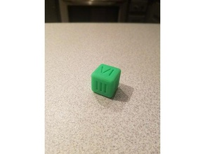 roman numeral dice toys & games 3d print model - Mito3D
