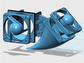doble sistema de ventilación flsun prusa i3 Impresora 3d accesorios 40 mm en el conducto Ventilador 40mm e3dv5 3d print model - Mito3D