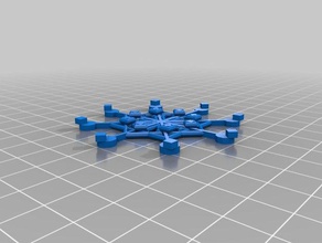 rebel alliance snowflake 3d printing blockscadsnowflake 3d print model - Mito3D