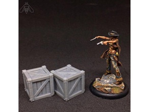 wooden crate toy & game accessories 28mm 28mmscale 40k dnd malifaux miniature rpg tabletop terrain wargaming 3d print model - Mito3D
