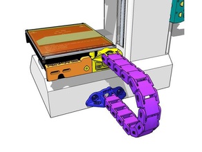 monoprice seleccione mini cama caliente revisión kit completo de la cadena actualización Impresora 3d las piezas cable arrastre gestión cables 3d print model - Mito3D