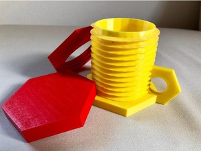 boltnut cup Container bolt Dekor trinken Tasse Spaß komisch Mutter völlig nutzlos 3d print model - Mito3D