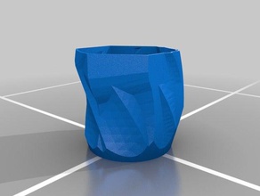 il vaso sculture di fiori hollow spirale 3d print model - Mito3D