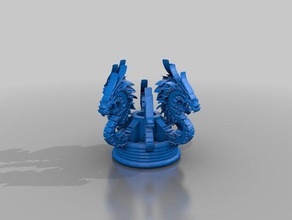 anello di draghi sculture 3d print model - Mito3D