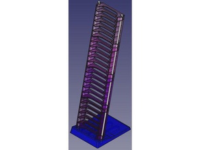 stackable cassette rack organization freecad modular storage tape 3d print model - Mito3D